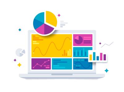 Multicolored graphs and charts